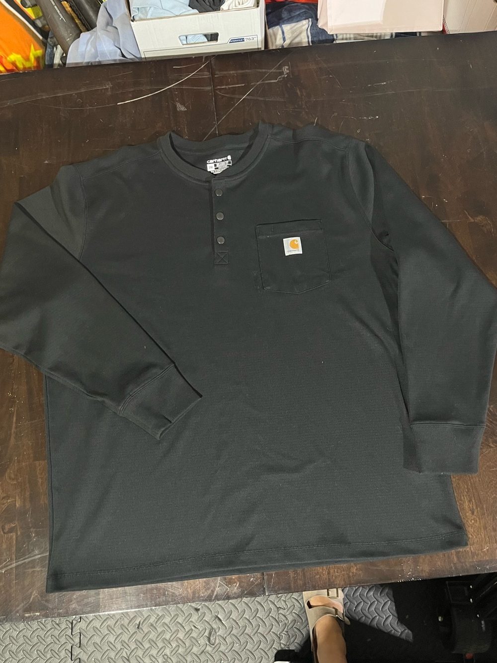 Tecovas Standard Issue Henley, Black, SZ XL